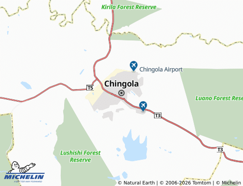 Mappa MICHELIN Chingola - ViaMichelin