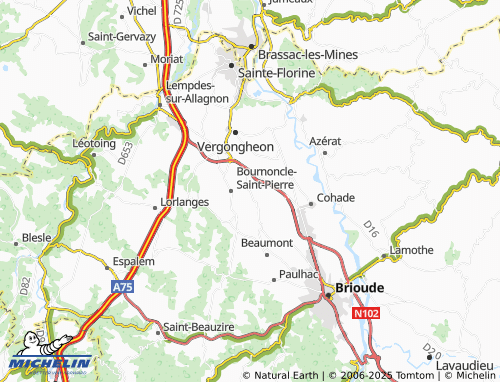 Carte MICHELIN Barlières - ViaMichelin
