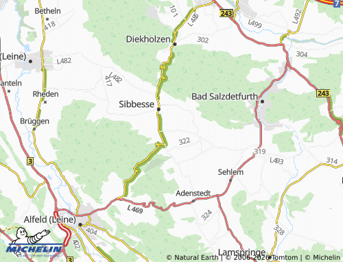 MICHELIN Westfeld map - ViaMichelin