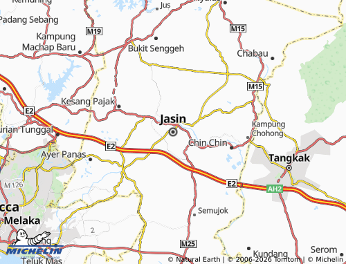 MICHELIN Jasin map - ViaMichelin