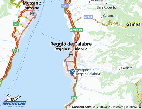 Mapa MICHELIN Régio de Calábria - ViaMichelin