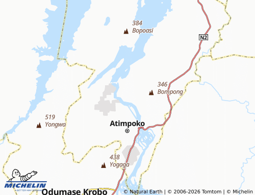 MICHELIN Akwamu map - ViaMichelin