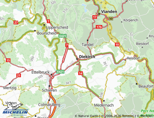 MICHELIN-Landkarte Diekirch - ViaMichelin