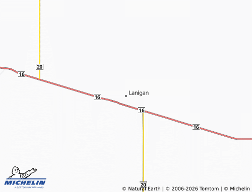 MICHELIN-Landkarte Lanigan - ViaMichelin