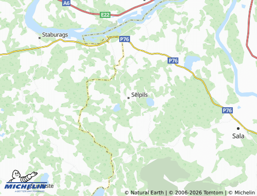 Mapa MICHELIN Sēlpils pagasts - ViaMichelin