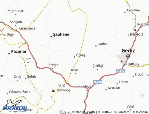 Mappa MICHELIN Üçbaş - ViaMichelin