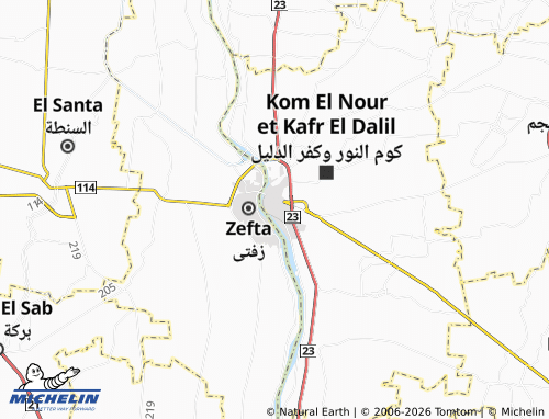 Mapa MICHELIN Mit Ghamr - ViaMichelin