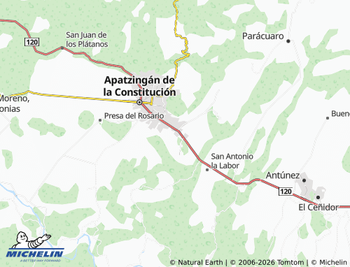 MICHELIN Apatzingán map - ViaMichelin