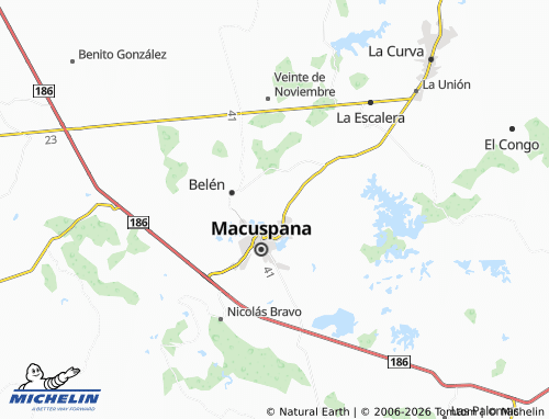 MICHELIN Juan Pablo II map - ViaMichelin