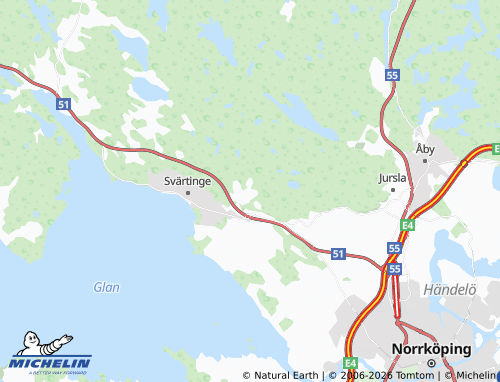 MICHELIN Puksten map - ViaMichelin