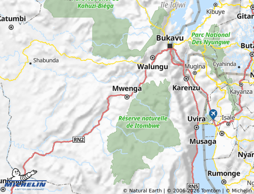 Mapa MICHELIN Mwenga - ViaMichelin