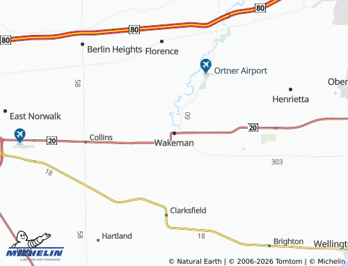 Carte MICHELIN Wakeman - ViaMichelin