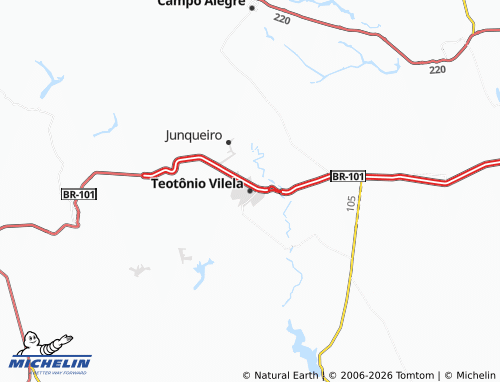 Mapa MICHELIN Teotônio Vilela - ViaMichelin