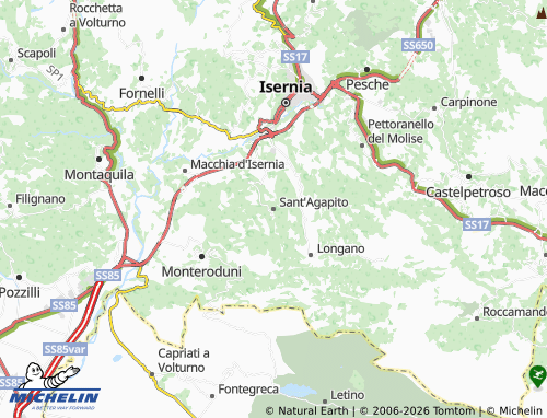 Mappa MICHELIN Sant'Agapito - ViaMichelin