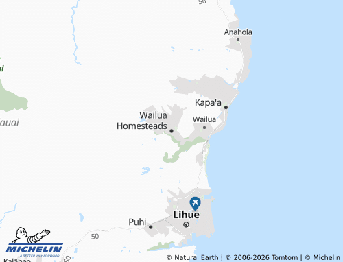 Kaart MICHELIN Wailua Homesteads - ViaMichelin