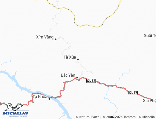 Mapa MICHELIN Tà Xùa - ViaMichelin
