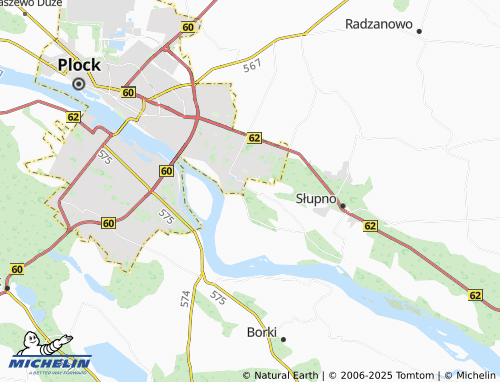 MICHELIN Borowiczki-Pieńki map - ViaMichelin
