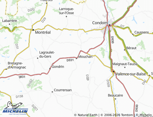 Mappa MICHELIN Mouchan - ViaMichelin