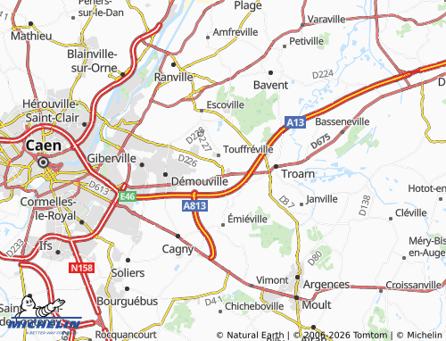 MICHELIN Sannerville map - ViaMichelin