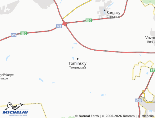 MICHELIN-Landkarte Tominskiy - ViaMichelin