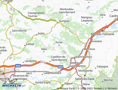 Carte MICHELIN Auzas - ViaMichelin