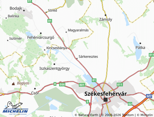 Mapa MICHELIN Sárkeresztes - ViaMichelin