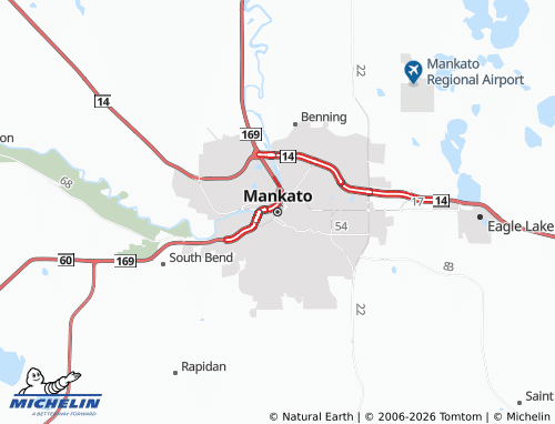 Mapa MICHELIN Mankato - ViaMichelin