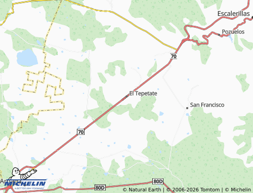 Mapa MICHELIN El Tepetate - ViaMichelin