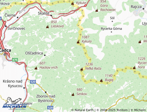 MICHELIN Závozy map - ViaMichelin