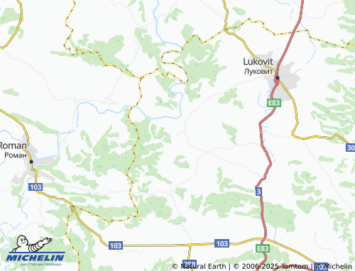 MICHELIN Karlukovo map - ViaMichelin