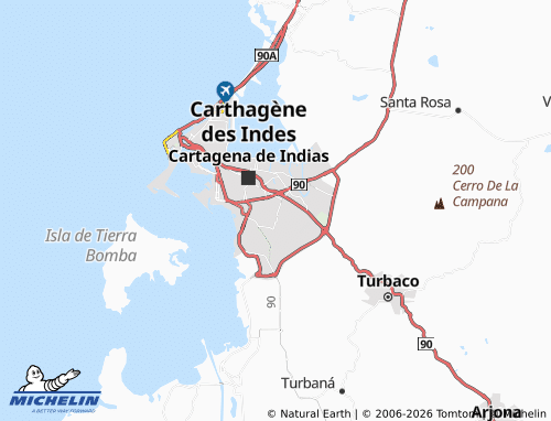 Carte MICHELIN Plan Cuatrocientos - ViaMichelin