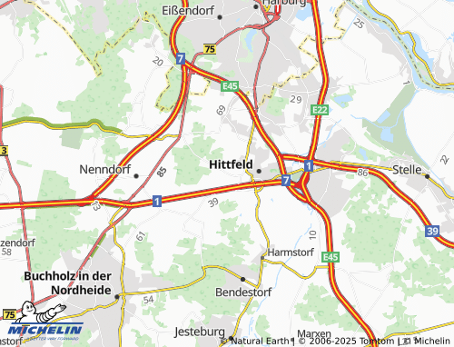 Carte MICHELIN Eddelsen - ViaMichelin