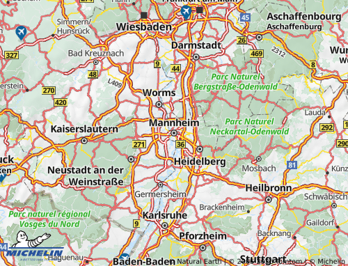 Mappa MICHELIN Mannheim - ViaMichelin
