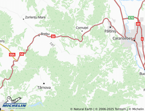 MICHELIN Delinești map - ViaMichelin