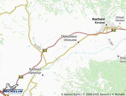 MICHELIN Cheshinovo map - ViaMichelin