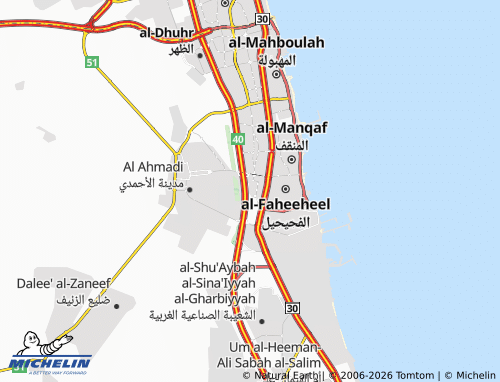 Kaart MICHELIN Janoub al-Sibahiyyah - ViaMichelin
