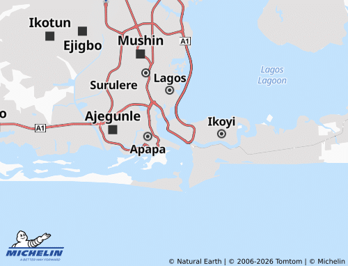 Mappa MICHELIN Lagos Island - ViaMichelin