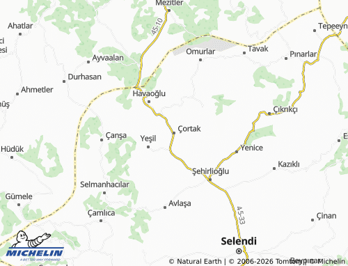 Mappa MICHELIN Çortak - ViaMichelin