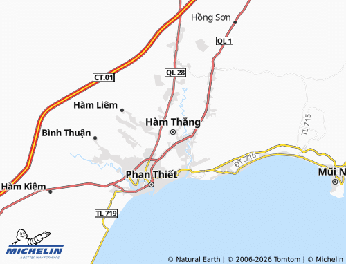 MICHELIN-Landkarte Hàm Thắng - ViaMichelin