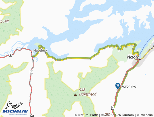 Mapa MICHELIN Linkwater - ViaMichelin