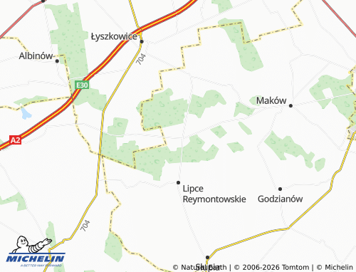 MICHELIN Chlebów map - ViaMichelin
