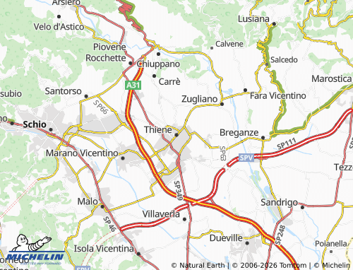 Mappa MICHELIN Thiene - ViaMichelin