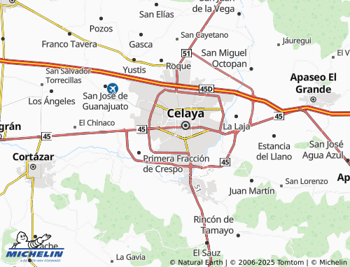 MICHELIN Residencial Celaya map - ViaMichelin