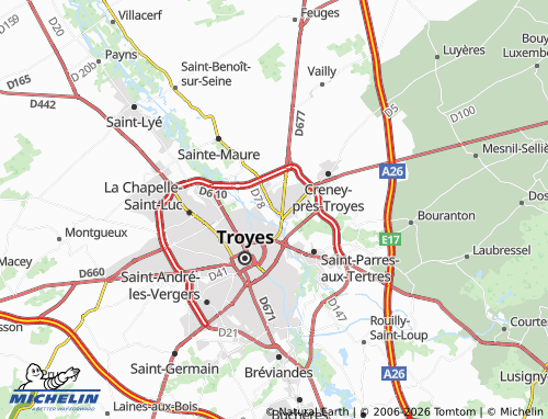 MICHELIN Pont-Sainte-Marie map - ViaMichelin