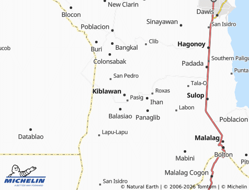 MICHELIN Kiblawan map - ViaMichelin