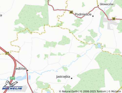 MICHELIN Wolska Dąbrowa map - ViaMichelin