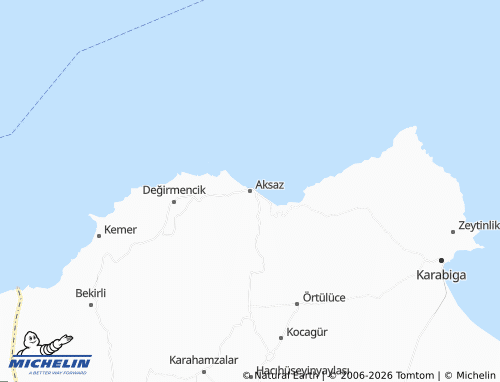Mapa MICHELIN Aksaz - ViaMichelin