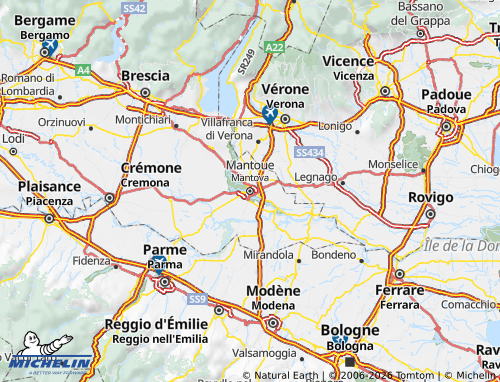 MICHELIN Mantua map - ViaMichelin