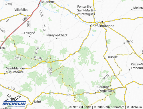 Mapa MICHELIN Aubigné - ViaMichelin