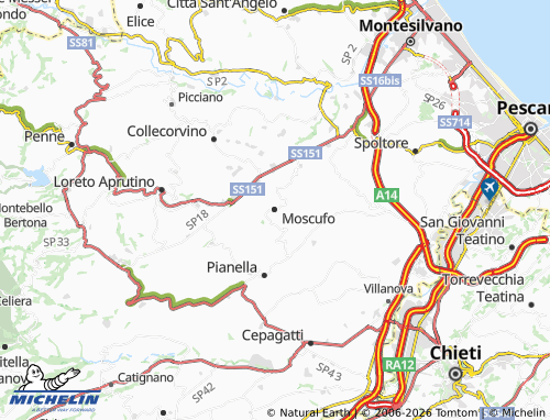 Mapa MICHELIN Moscufo - ViaMichelin
